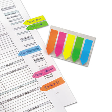 Redi-Tag® Seenotes Transparent-film Arrow Page Flags, Assorted Colors, 50-pad, 5 Pads freeshipping - TVN Wholesale